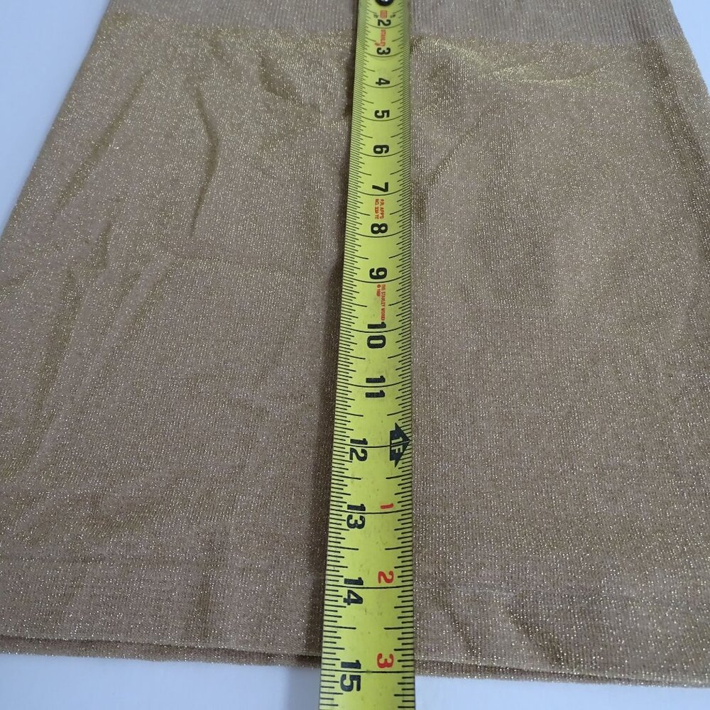 No Boundaries Gold Metallic Bodycon Mini Skirt Juniors Size M 7-9 Stretchy Party - Picture 7 of 7